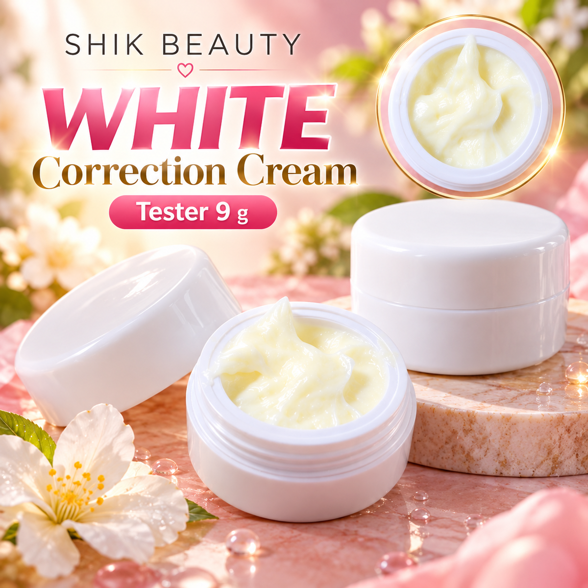 SHIK BEAUTY White Correction Cream 9g | Brightening Facial Cream | Dark Spot Care | Trial Tester