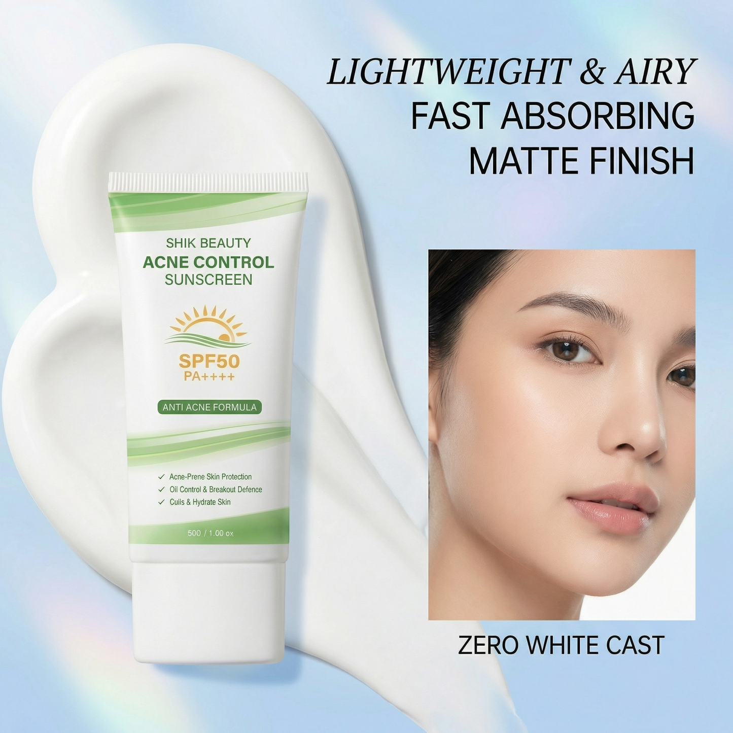 Anti-Acne Sunscreen SPF50 PA++++ – Oil Control Matte Finish 30g