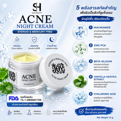 Joy Acne Day & Night Cream 10g – Dual Care Cream for Blemish-Prone Skin