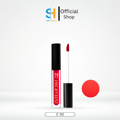 SHIK BEAUTY Cute Lip Tint – Glossy Long-Lasting Colour | C01 Cherry Red & C02 Berry Pink