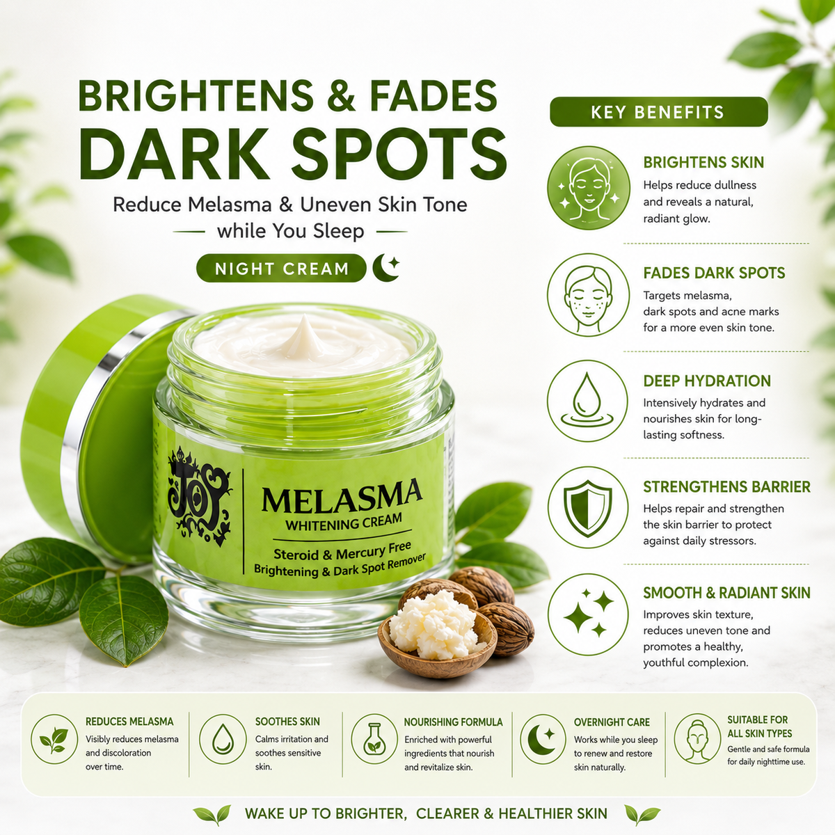 SHIK BEAUTY JOY Melasma Night Cream 10g – Dark Spot & Brightening Care