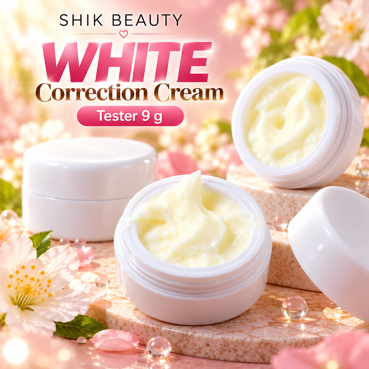 SHIK BEAUTY White Correction Cream 9g | Brightening Facial Cream | Dark Spot Care | Trial Tester