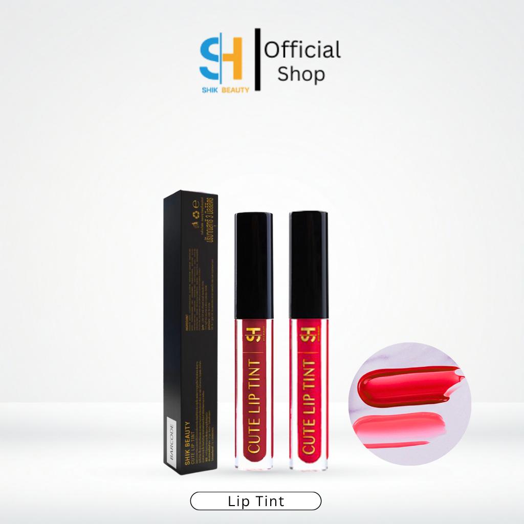 Cute Lip Tint – C01 Cherry Red & C02 Berry Pink | Glossy, Lightweight, Long-Lasting Color